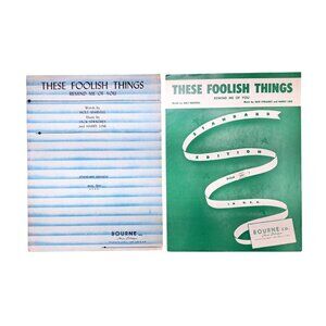 Vintage Foolish Things Remind Me Of You Sheet Music 1935 Irving Berlin Lot Of 2